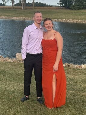 Azazie paprika bridesmaid/prom dress 
Size 14, runs small, fits like a 10-12